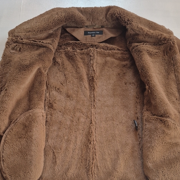 Jones New York Brown Teddy Jacket with Plush Trim - Picture 10 of 10